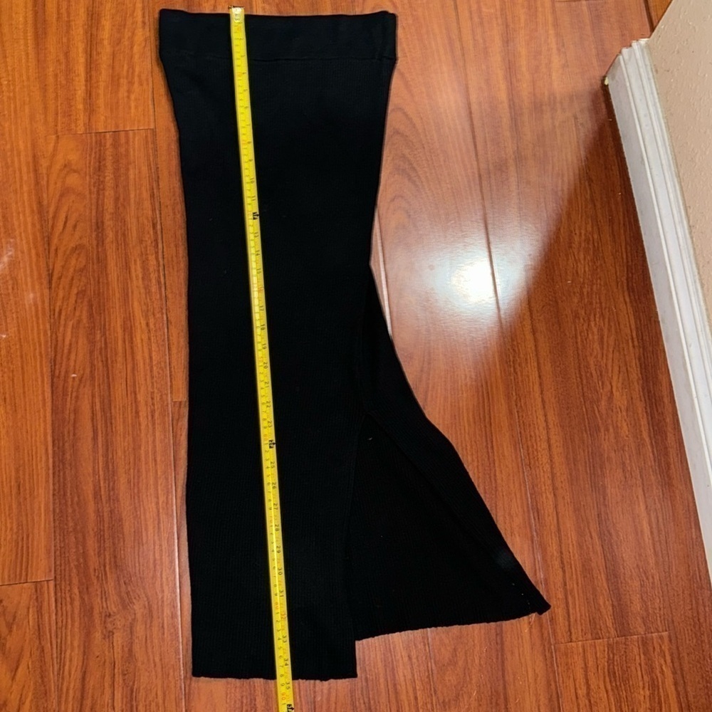 STR Stradivarius ASOS sweater knitted skirt black side slit size M midi to long - Picture 5 of 7